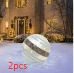 60CM Giant Inflatable PVC Christmas Ball – Outdoor Tree Decor