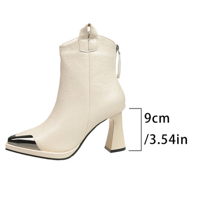 Plus-Size Retro Mid-Calf Boots