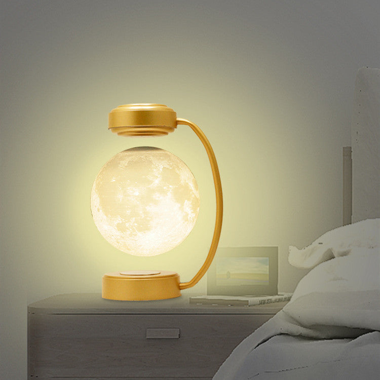 3D LED Moon Night Light – Levitating & Rotating Floating Ball Lamp