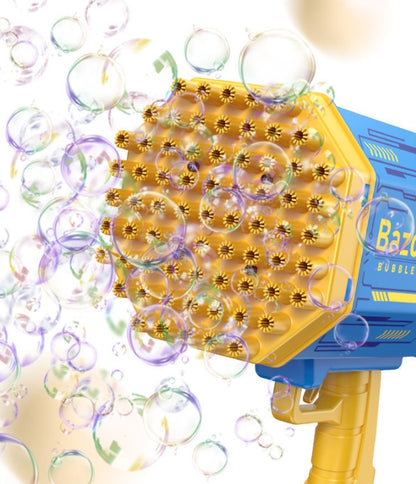 Bubble Gun Rocket – 69-Hole Automatic Soap Bubble Machine for Kids