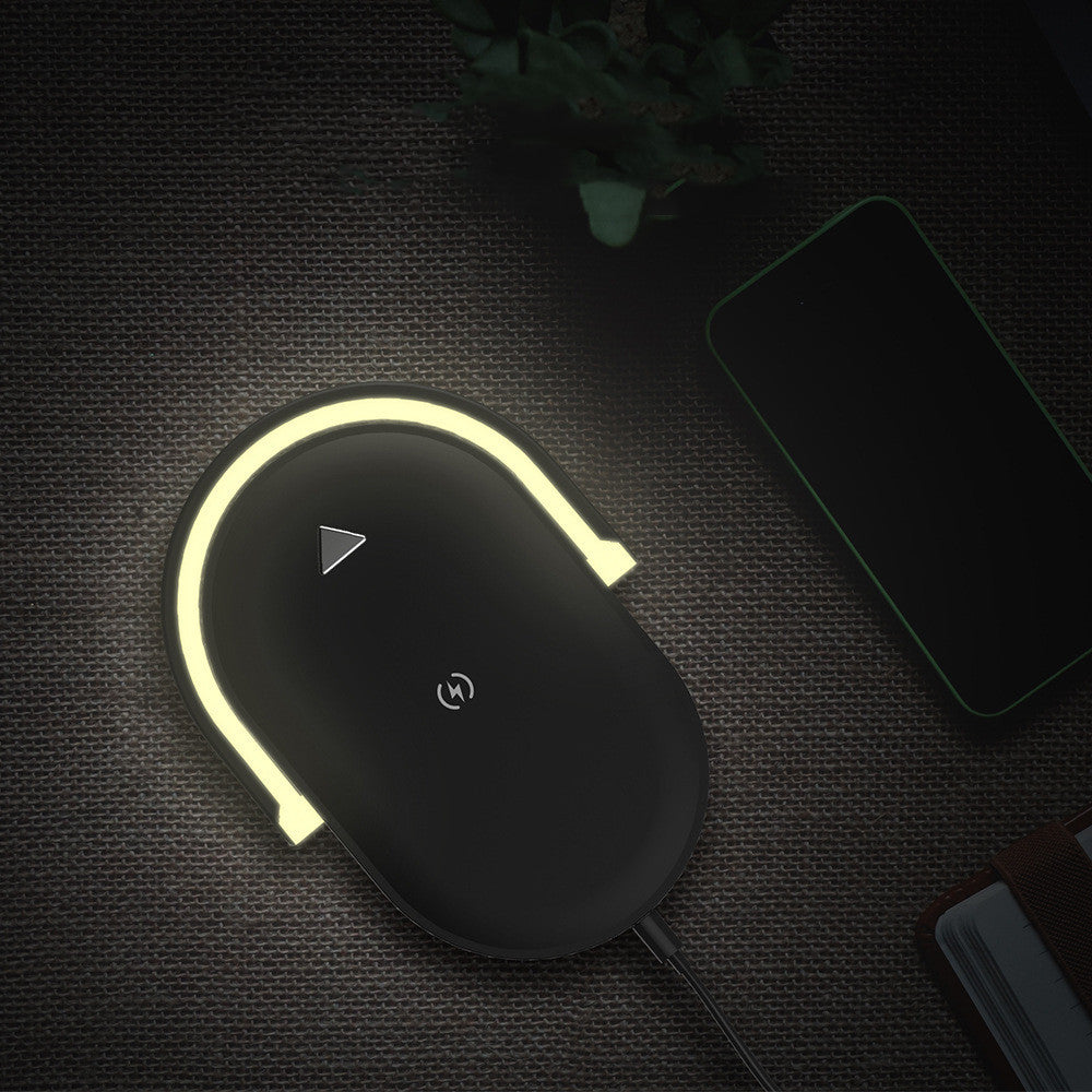 3-in-1 Foldable Wireless Charger & Night Light – 15W Fast Charging Lamp