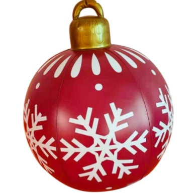 60CM Giant Inflatable PVC Christmas Ball – Outdoor Tree Decor