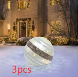 60CM Giant Inflatable PVC Christmas Ball – Outdoor Tree Decor