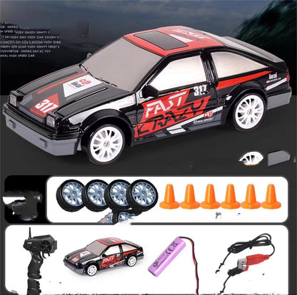 2.4G RC Drift Car – 4WD GTR Model AE86 Racing Toy for Kids' Christmas Gift